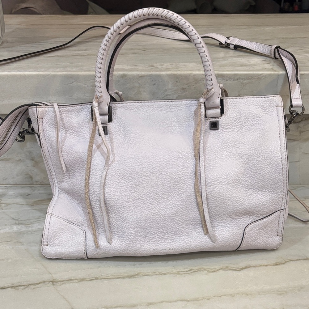 Elegant Lavender Leather Handbag